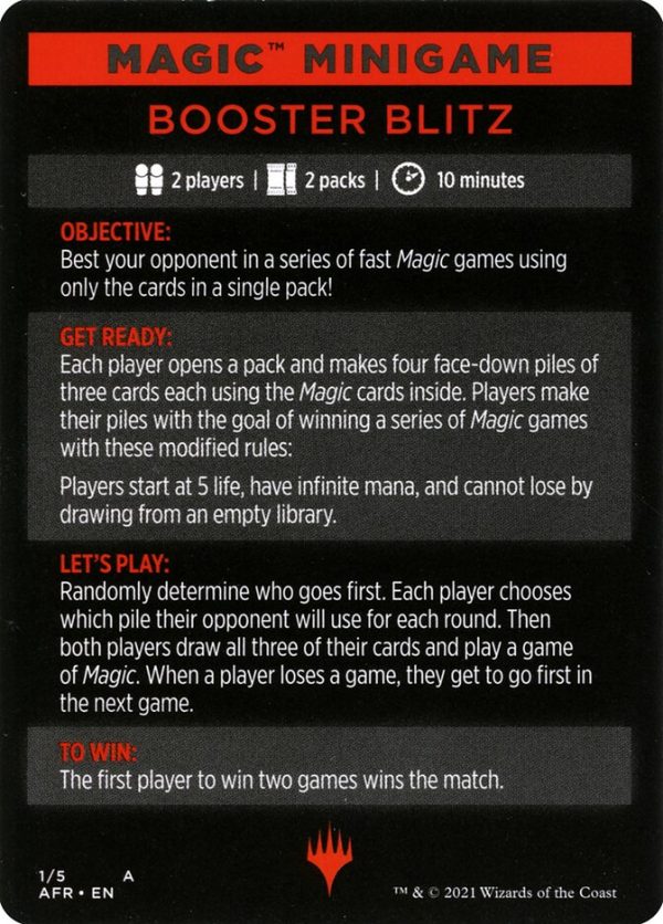 Booster Blitz (Magic Minigame) [Innistrad: Midnight Hunt Minigame] Discount