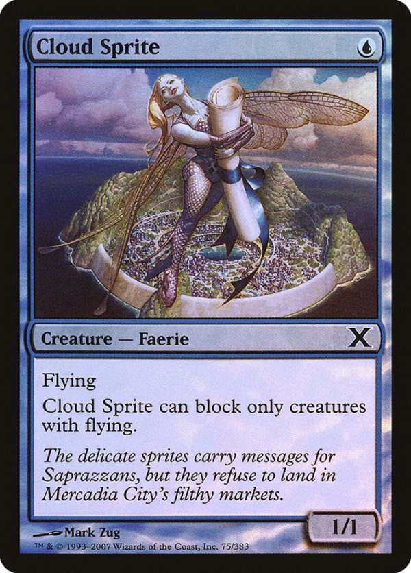 Cloud Sprite (Premium Foil) [Tenth Edition] For Sale