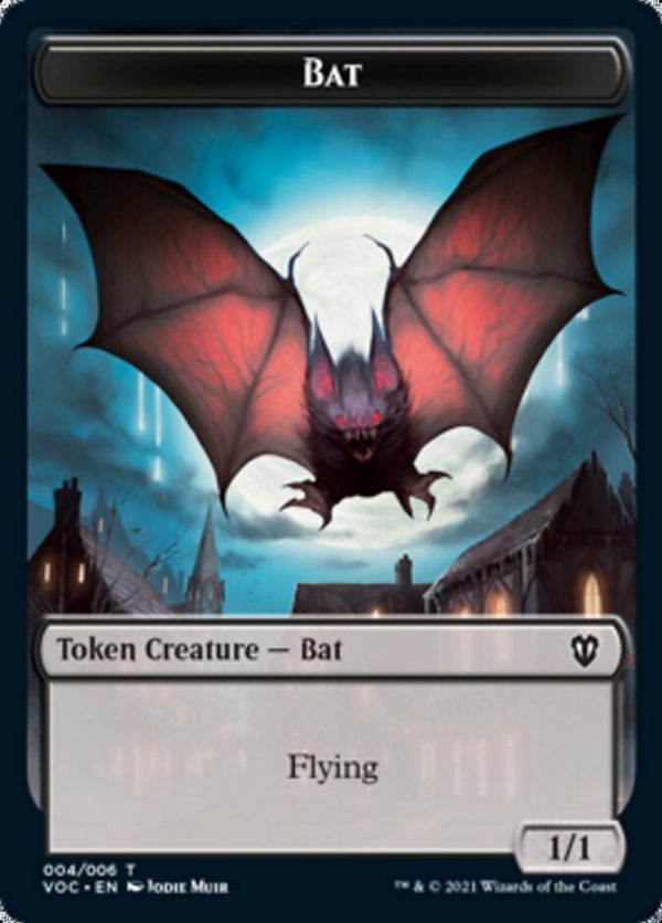 Blood    Bat Double-Sided Token [Innistrad: Crimson Vow Commander Tokens] For Cheap