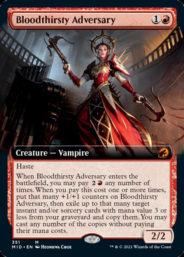 Bloodthirsty Adversary (Extended Art) [Innistrad: Midnight Hunt] For Cheap