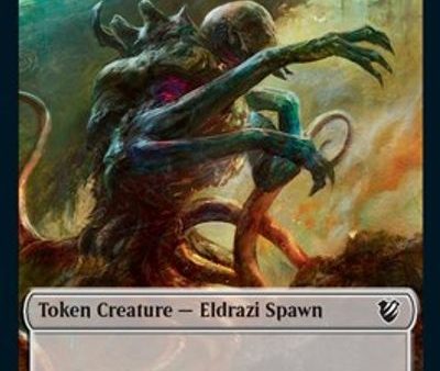 Eldrazi Spawn    Human Soldier Double-Sided Token [Innistrad: Midnight Hunt Commander Tokens] Sale