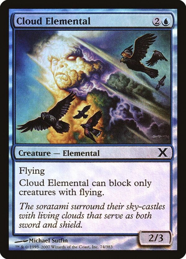 Cloud Elemental (Premium Foil) [Tenth Edition] Online Sale