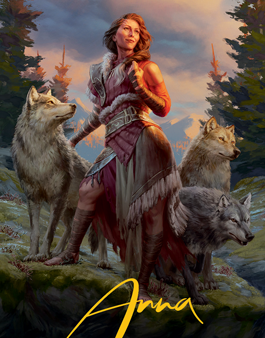 Arlinn, the Pack s Hope 1 Art Card (Gold-Stamped Signature) [Innistrad: Midnight Hunt Art Series] Hot on Sale