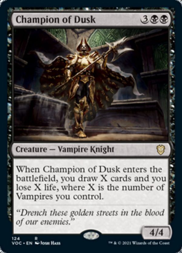 Champion of Dusk [Innistrad: Crimson Vow Commander] Fashion