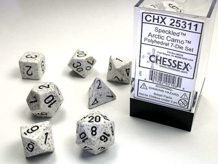 Chessex Speckled Arctic Camo 7-Die Set Hot on Sale