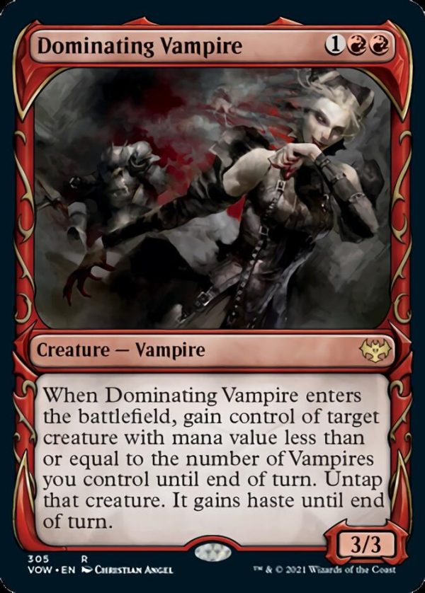 Dominating Vampire (Showcase Fang Frame) [Innistrad: Crimson Vow] Online now