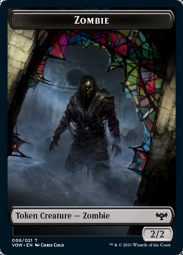 Zombie (008)    Treasure Double-Sided Token [Innistrad: Crimson Vow Tokens] Online