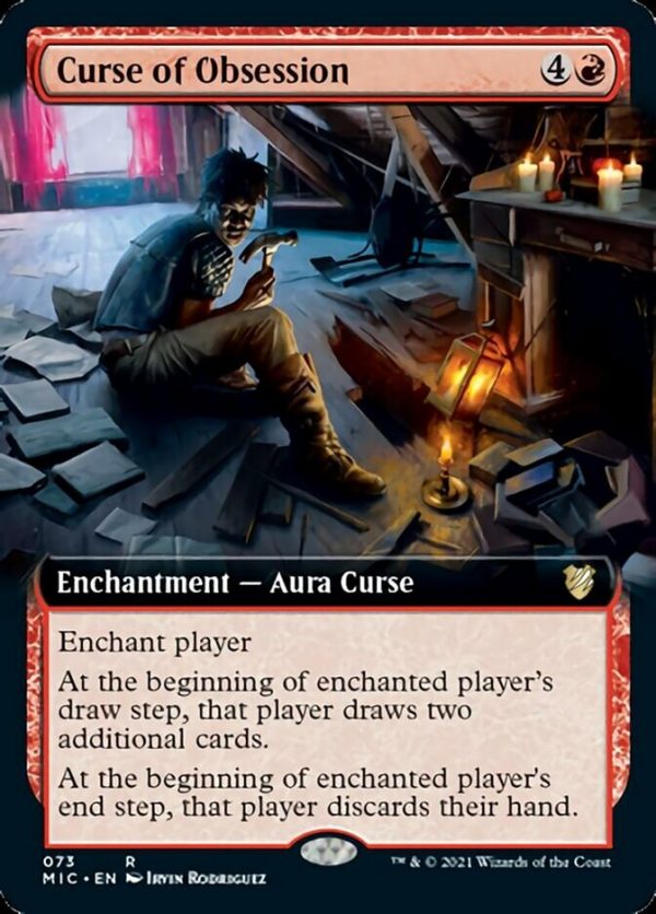 Curse of Obsession (Extended Art) [Innistrad: Midnight Hunt Commander] Supply