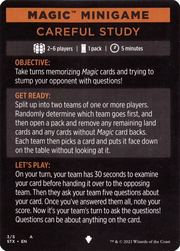 Careful Study (Magic Minigame) [Strixhaven: School of Mages Minigame] Online Hot Sale