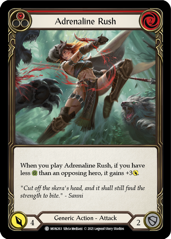 Adrenaline Rush (Red) [MON263-RF] (Monarch)  1st Edition Rainbow Foil Cheap