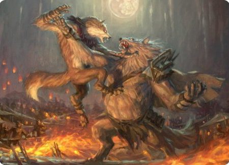 Duel for Dominance Art Card [Innistrad: Midnight Hunt Art Series] For Sale