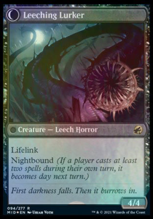 Curse of Leeches    Leeching Lurker [Innistrad: Midnight Hunt Prerelease Promos] Online Hot Sale