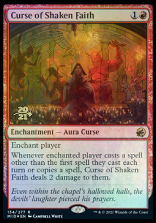 Curse of Shaken Faith [Innistrad: Midnight Hunt Prerelease Promos] Hot on Sale