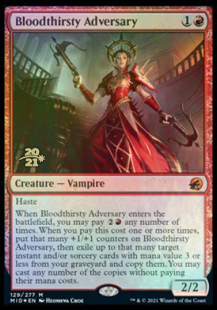 Bloodthirsty Adversary [Innistrad: Midnight Hunt Prerelease Promos] Sale