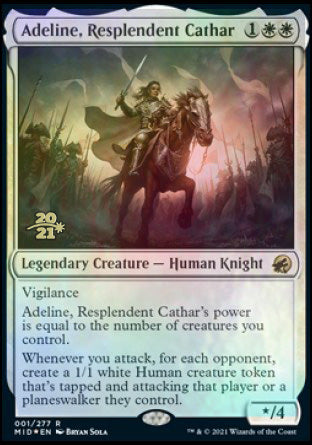 Adeline, Resplendent Cathar [Innistrad: Midnight Hunt Prerelease Promos] Discount