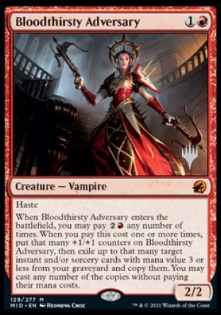 Bloodthirsty Adversary (Promo Pack) [Innistrad: Midnight Hunt Promos] Hot on Sale