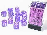 Chessex Borealis 16mm d6 Purple white Luminary Block (12) For Sale