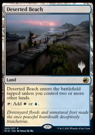 Deserted Beach (Promo Pack) [Innistrad: Midnight Hunt Promos] For Cheap