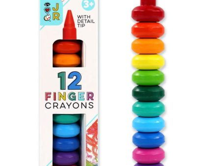 12 Finger Crayons Hot on Sale